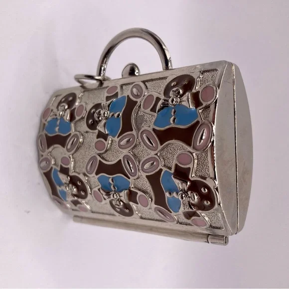 Judith Leiber for Neiman Marcus mini purse Enamel Teddy Bear Pill 🔥HP🔥